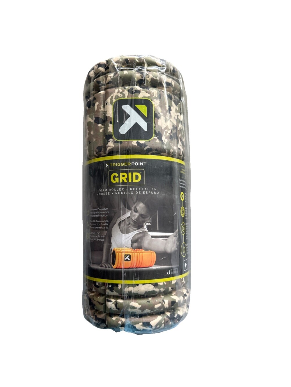 TriggerPoint GRID Camo 13” Foam Tubular Roller Yoga Exercise Fitness
